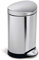 simplehuman CW1834CB 6L Semi-Round Pedal Bin, Small Bin for Bathroom Bedroom Office, Strong Steel Pedal, Silent Soft Close Lid, Inner Bucket, Fingerprint-Proof, Brushed Stainless Steel