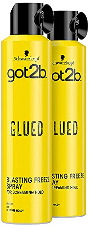 Schwarzkopf got2b Glued Blasting Freeze Hair Spray, 2 Pack (2 x 300 ml)