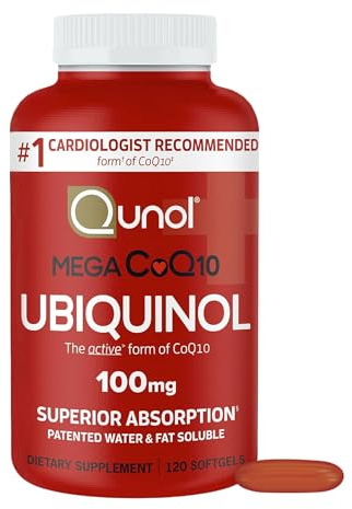 Qunol Mega CoQ10 100 mg Ubiquinol – 120 softgels