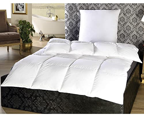Bestlivings Daunen Federdecke Bettdecke Kassettendecke (1400g) - Winterdecke Daunendecke - ÖKO TEX 135x200 cm Steppdecke - Made in Germany