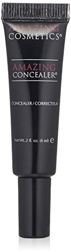 Amazing Cosmetics Amazing Concealer, full coverage long wear concealer makeup for undereye dark circles, acne, blemishes and spots, color correcting shades, melts into skin for most natural finish