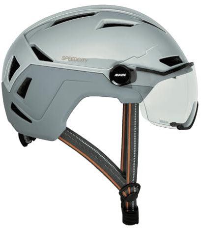 Casque Velo Adulte MAVIC SPEEDCITY Gris Visiere INTEGREE Taille 51-56 REGLAGE MOLETTE 370GRS - Homologue -