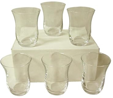 Bernardo Representaciones LOTE 6 TAZAS CAFE CRISTAL VASO SIN ASA EVA 150ML