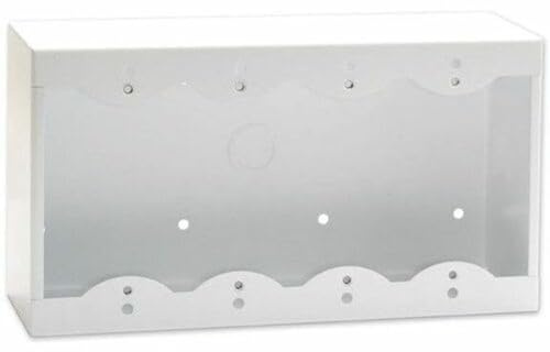 RDL Quadruple Surface Mount Box for Decora Remote Controls and Panels - White (SMB-4W)