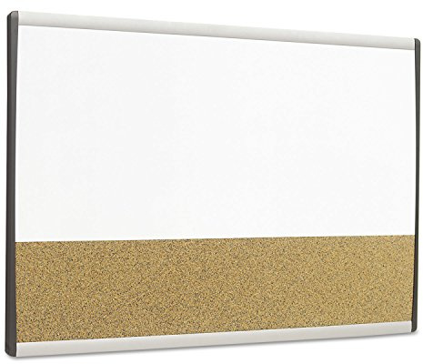Quartet Arc Cubicle Combination Board, 30 x 18, Whiteboard/Cork Surface, Aluminum Frame (ARCCB3018)