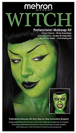 Mehron Makeup Premium Character Kits| Makeup Kits for Halloween & Cosplay| Made in the USA | Complete Kit | Includes all Tools & Instructions on How to Create the Look | (Witch)