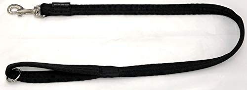 elropet Hundeleine Super-Soft 1m schwarz mit Handschlaufe und Ring v