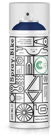 SPRAY.BIKE Fahrrad Lackspray - dunkelblau Matt (VINTAGE- Humber) in 400 ml Spraydose - KEINE GRUNDIERUNG notwendig - Fahrrad Lack, Sprühlack, Acryllack, Lack Spray