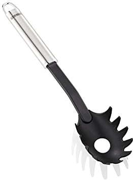 Leifheit 24060 Cucchiaio Spaghetti, Acciaio Inossidabile, Nero/Grigio Argento, 6.5 x 3.5 x 31.5 cm