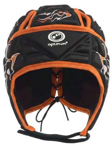 Optimum Inferno Casque Garçon, Noir/Orange, Taille L