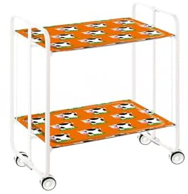 DON HIERRO - Servierwagen weiß, klappbar, 2 Böden. Rollwagen BAUHAUS-04