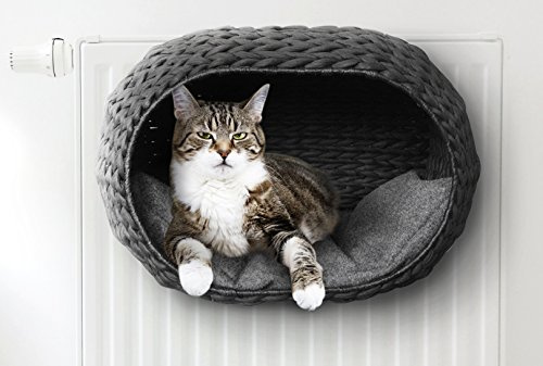 EBI Katzenkorb Sunrise aus Bastpapier, für Katzen, 1 Stück, 5 kg, beheizt, 15 cm, rechteckig, Innenbereich