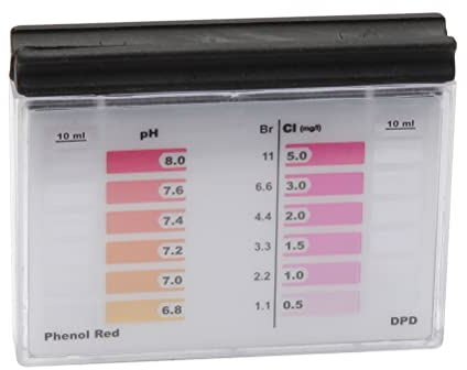 POWERHAUS24 Wassertester, Pooltester fÙr pH-Wert und freies Chlor mit 20 Tabletten