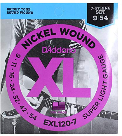 D 'Addario EXL120 – 7 – Neoprenanzug für Gitarre Elet. 7 Saiten (009 – 054)