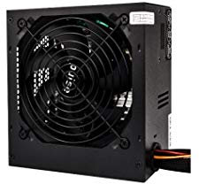 PULSE PPS-650BR 650 W 120 mm Silent RED Fan Power Supply Unit - Black