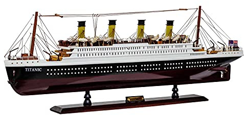 aubaho Modellschiff Titanic Model Schiff Holz 80cm Maritime Dekoration kein Bausatz
