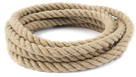 1 m Jute Rope 14 mm Natural Fibres Rope Barrier Rope Twisted Hemp M/Hand Rail