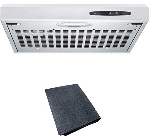 Cookology 50cm Visor Cooker Hood in Stainless Steel with Filter | Kitchen Extractor Fan