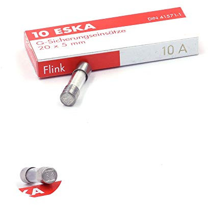 10x Fusible rapide (F) en verre 10A / 250VAC 5x20mm