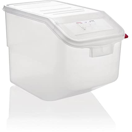 Araven Ingredient Bin, Storage Container for Large Quantity Ingredients, Use in Commercial or Home Kitchen, 13 Gallons, 1 Count, White