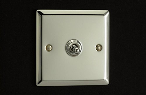 Varilight - 1G 1 or 2W 10A Classic Toggle Switch Chrome - XCT1