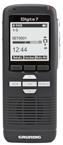 Grundig Digitales Diktiergerät Digta 7 (PDM7020-12), Handdiktiergerät inklusive Diktiersoftware, 160 x 160 pixels