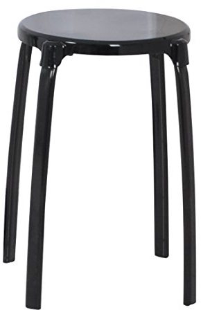 RIDDER Assistent A1050110 Bad-Hocker rund, Rundhocker, Hocker, Eco, schwarz