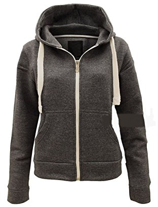 Parsa Fashions Ladies Plain Zip Up Hoodie Womens Fleece Hooded Top Long Sleeves Front Pockets Soft Stretchable Comfortable PLUS SIZES Small to XXXXXXXL (UK 6-30)