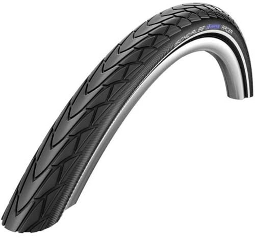 Schwalbe Marathon Racer 18 x 1,5 Reifen mit Kabel, reflektierend, S/Wand, 260 g (40–355), Schwarz