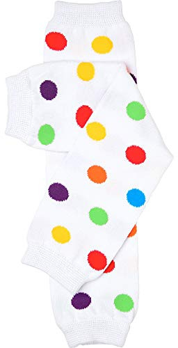 juDanzy Baby Toddler and Child Polka Dot Leg Warmers (Rainbow Polka Dot, Newborn)