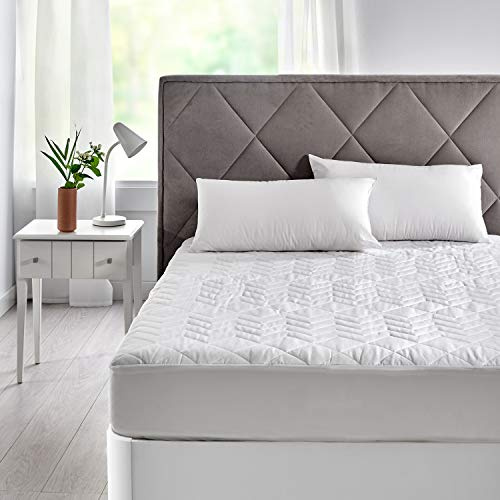 Pikolin Home - Protector de Colchón Acolchado Impermeable | 105x190/200cm | Tratamiento Triple Barrera: eficaz contra ácaros, bacterias y Moho | Antialérgico | Cubrecolchón | Transpirable