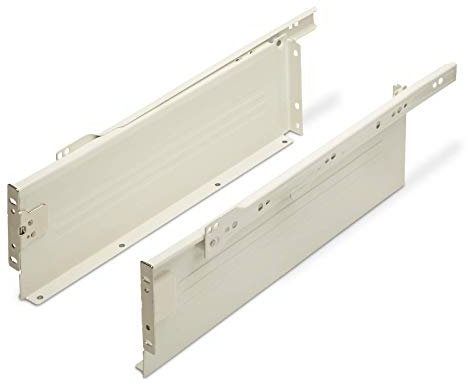 Sistema per Cassetti MetallBox Altezza Telaio: 118 mm/Lunghezza Nominale: 500 mm bianco crema Cassetto Guide per