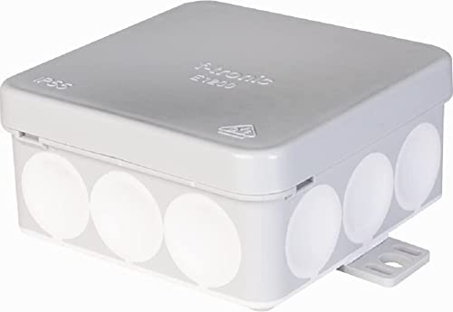 Kopp winddichte Abzweigdose Aufputz-Feuchtraum mit Durchstoßmembran 80 x 80 x 37 mm, grau, 347101008