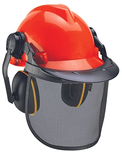 Einhell elmetto protettivo (circonferenza 52 - 66 cm, con visiera sollevabile, con para orecchie sollevabili)