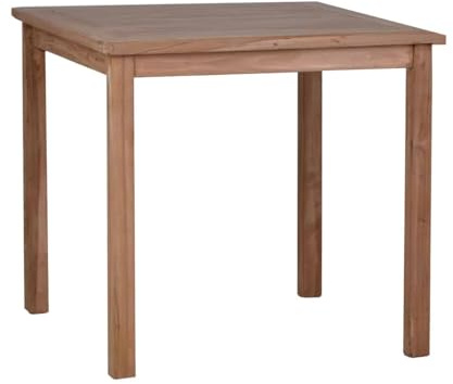 MiaMöbel Gartentisch 80x80 cm Gartenmöbel Outdoor Modern Massivholz Teak Honig