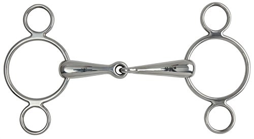 Shires Equestrian Hollow Mouth Two Ring Gag Bit 5.5 Steel
