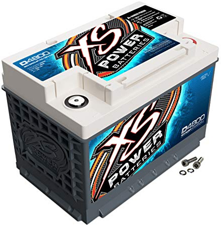 XS Power D4800 3000 Amp AGM Battery with M6 Terminal Hardware - Group 48 12 Volt 72Ah 950CA Deep Cycle AGM Powercell for Car Audio Systems and Performance Cars