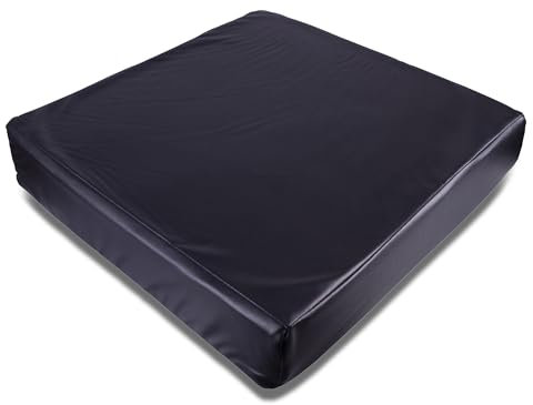 Aidapt Memory Foam Soft touch Vinyl Covered Wheelchair/Seat Cushion Full Support, Elderly, Comfort Seat Aid, Multiple uses, Chair Cushion, Scooter, Everyday use Wipe Clean with Fixing Straps