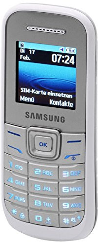 Samsung E1200i Handy (3,9 cm (1,5 Zoll) TFT-Display, SOS-Nachrichten und Organizer-Funktion) - Weiß