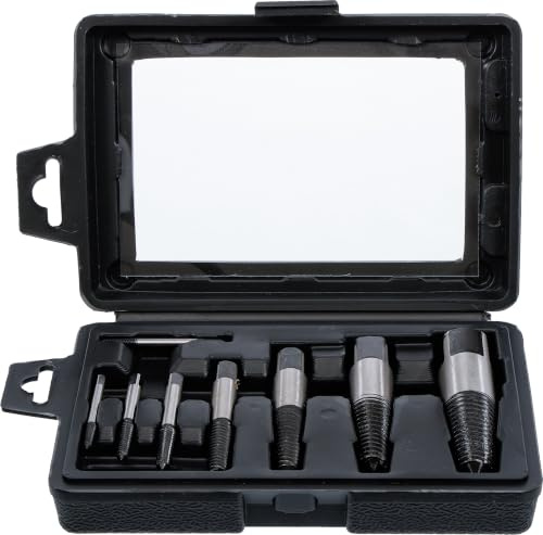 BGS Diy 1897 | Juego de extractores de tornillos | M3 - M50 | 8 piezas | Tornillos rotos, dañados y empotrados | PH, PZ, ranura | Casete visual de plástico