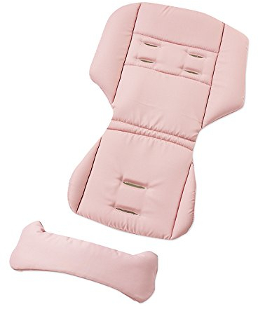Gesslein Loop Set 006 Sitzauflage Kinderwagen, Wendeeinlage für Sommer & Winter, universel, Tencel atmungsaktiv & Schild Tragetasche C1/C2/Trend |rosa, 626000006, 2 Stück (1er Pack)
