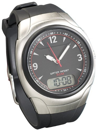 St. Leonhard Armbanduhr Funk: Funkarmbanduhr RC-1240.Duo mit digitaler & analoger Anzeige (Herren Funkuhr, Funkarmbanduhr Herren, Digitale)