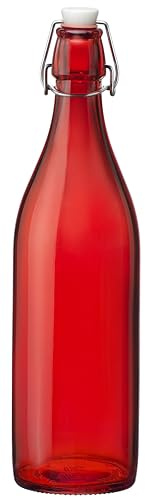 Bormioli Rocco Giara Green Glass Bottle with Swing Lid 1 Litre