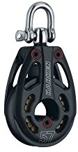HARKEN Poulie Black Magic 57 mm Aluminum Low-Load Block — Swivel