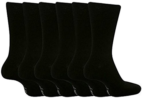Gentle Grip - Men's Socks Bigfoot Honeycomb Top Cotton Rich Pack of 6, Size 12-14