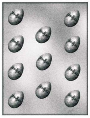 Silikomart | Silikonform für Schokolade oder Gelee in Form eines kleinen Fantasie-EIS, Material Kunststoff/Polyethylenterephthalat, Farbe Transparent, Maße 10 x 185 x 300 mm,