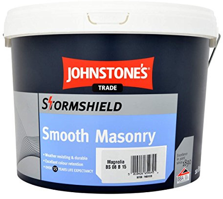 Johnstones Stormshield Smooth Masonry Magnolia 10 Litres