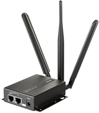 D-Link DWM-313 4G LTE M2M VPN Modem Router – LTE Cat.4, Dual-SIM Failover, 2X Fast Ethernet, Wi-Fi N150, VPN-Sicherheit, Industrielles Design, DIN-Rail-Montage
