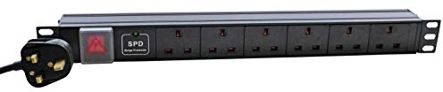 Eagle 6-Way UK Horizontal Socket 19 PDU with Surge Protection [ P710EA ]