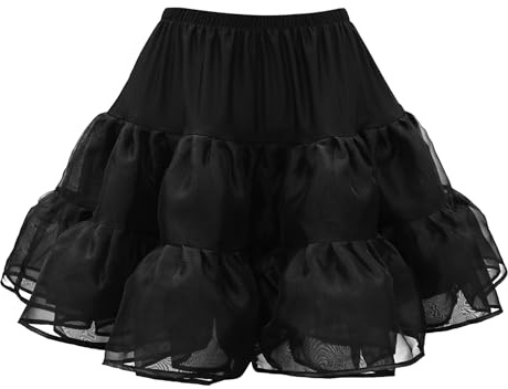 BlackButterfly Barn Organza Underkjol Kjol (Svart, 9-10 År)